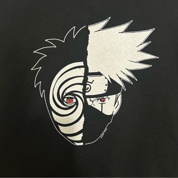 Naruto Shippuden Kakashi Tobi Split Face Pullover Hoodie size m - Picture 3 of 6